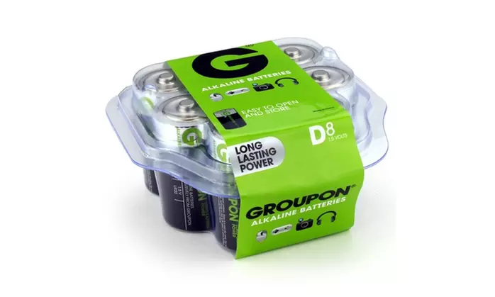 Groupon Portable Power Alkaline D Batteries (8-Pack) - Primary Image