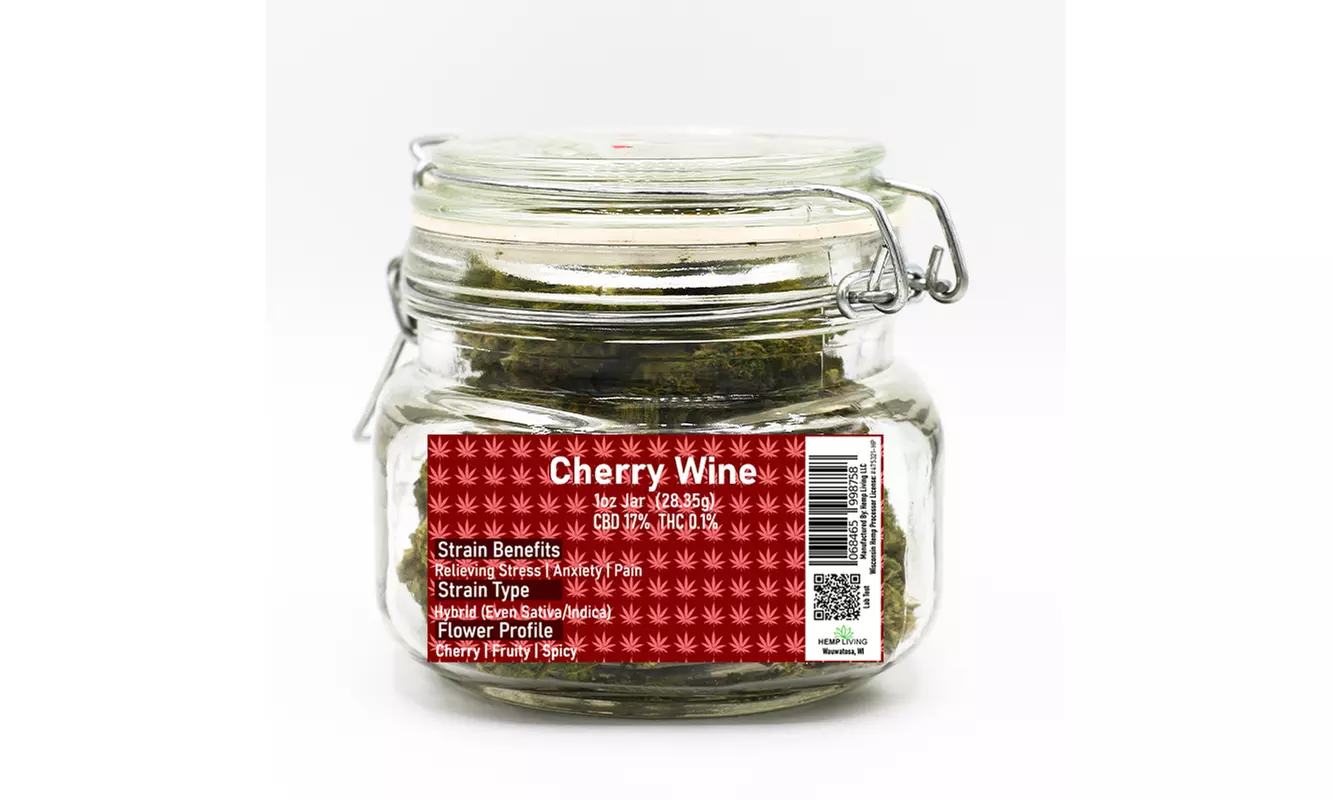 Hemp Living CBD Buds - Cherry Wine 14.3% CBD - Second Medium