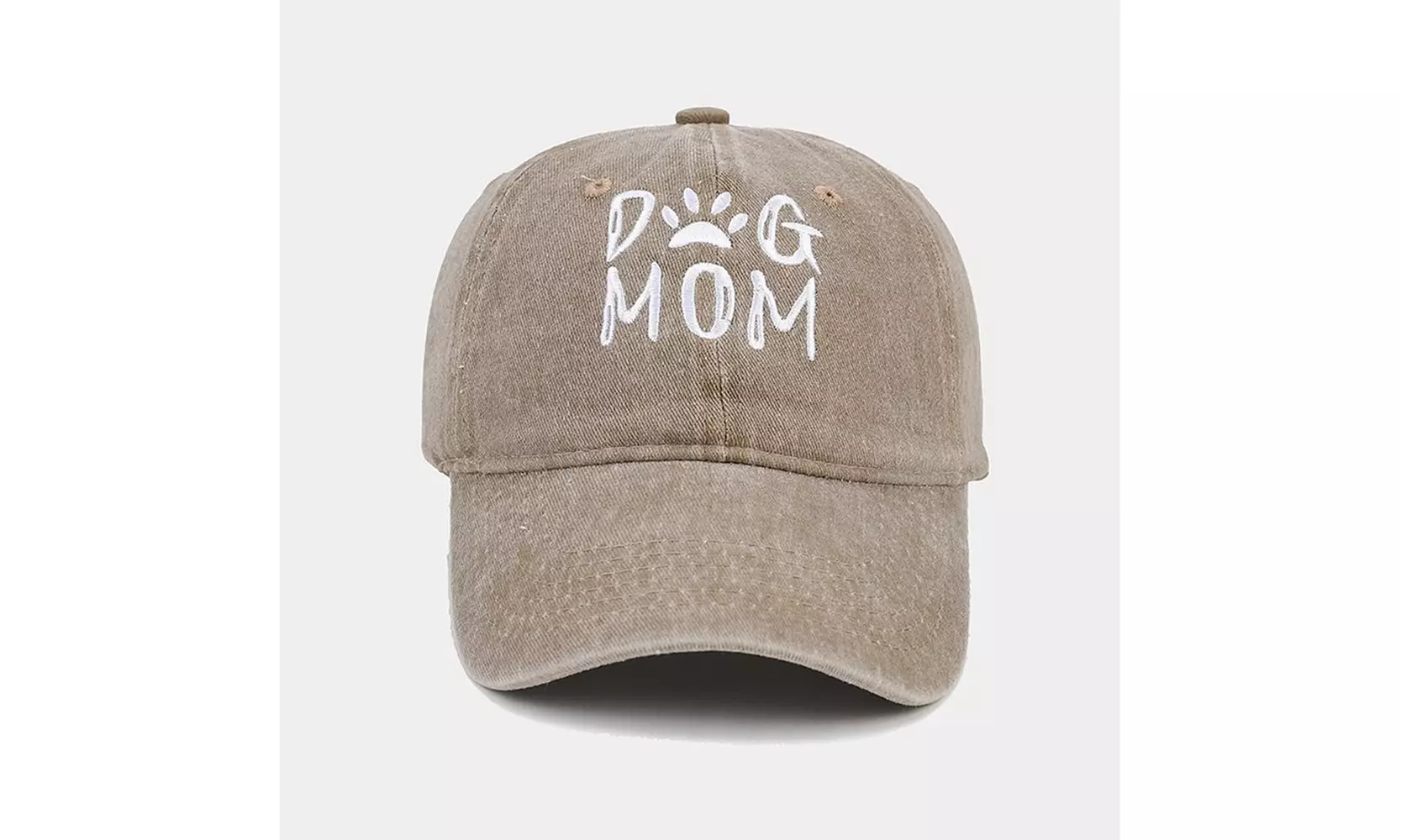 Pure Cotton "Dog Mom" Baseball Cap Hat