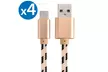 4x USB-C Type C Cable Fast Charging Cord For Samsung Galaxy S8 S9 S10 Note 8 9 - Second Medium