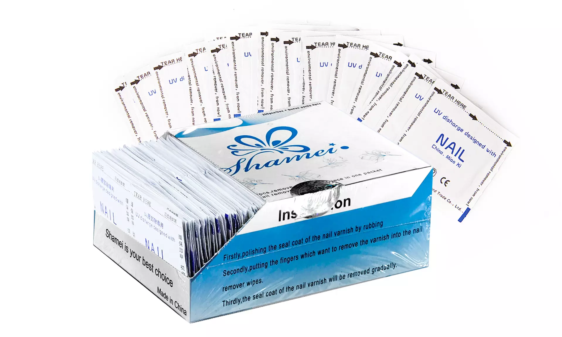 Gel-Polish Remover Acetone Nail Wraps (200-Pack) - Second Medium