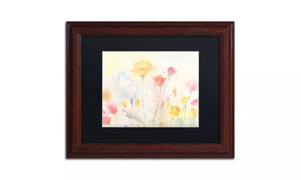 Sheila Golden 'Poppy Festival' Matted Framed Art - Primary Image