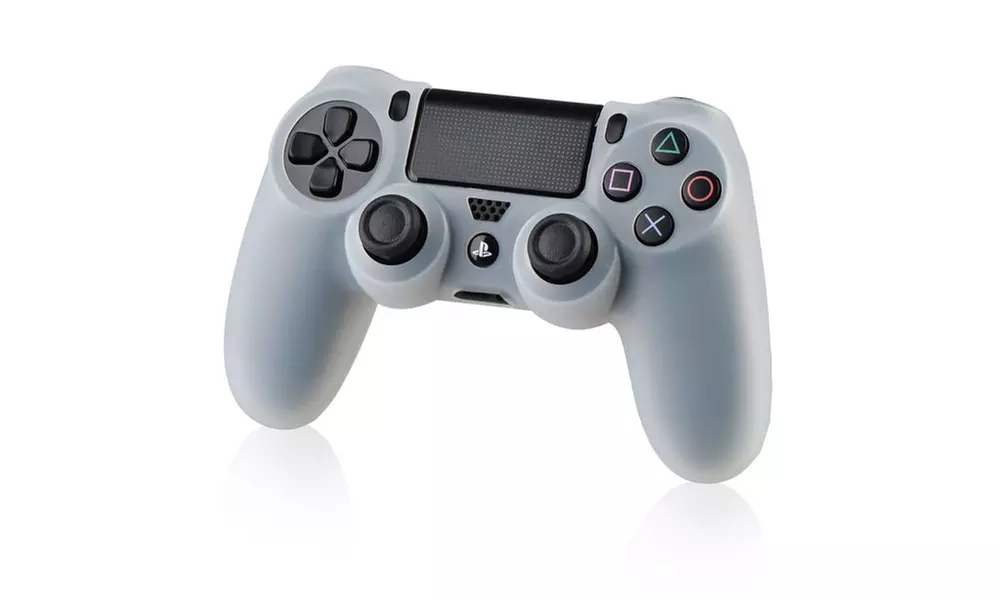 Insten Clear White Silicone Skin Case For Sony PS4 Remote Controller - Primary Image