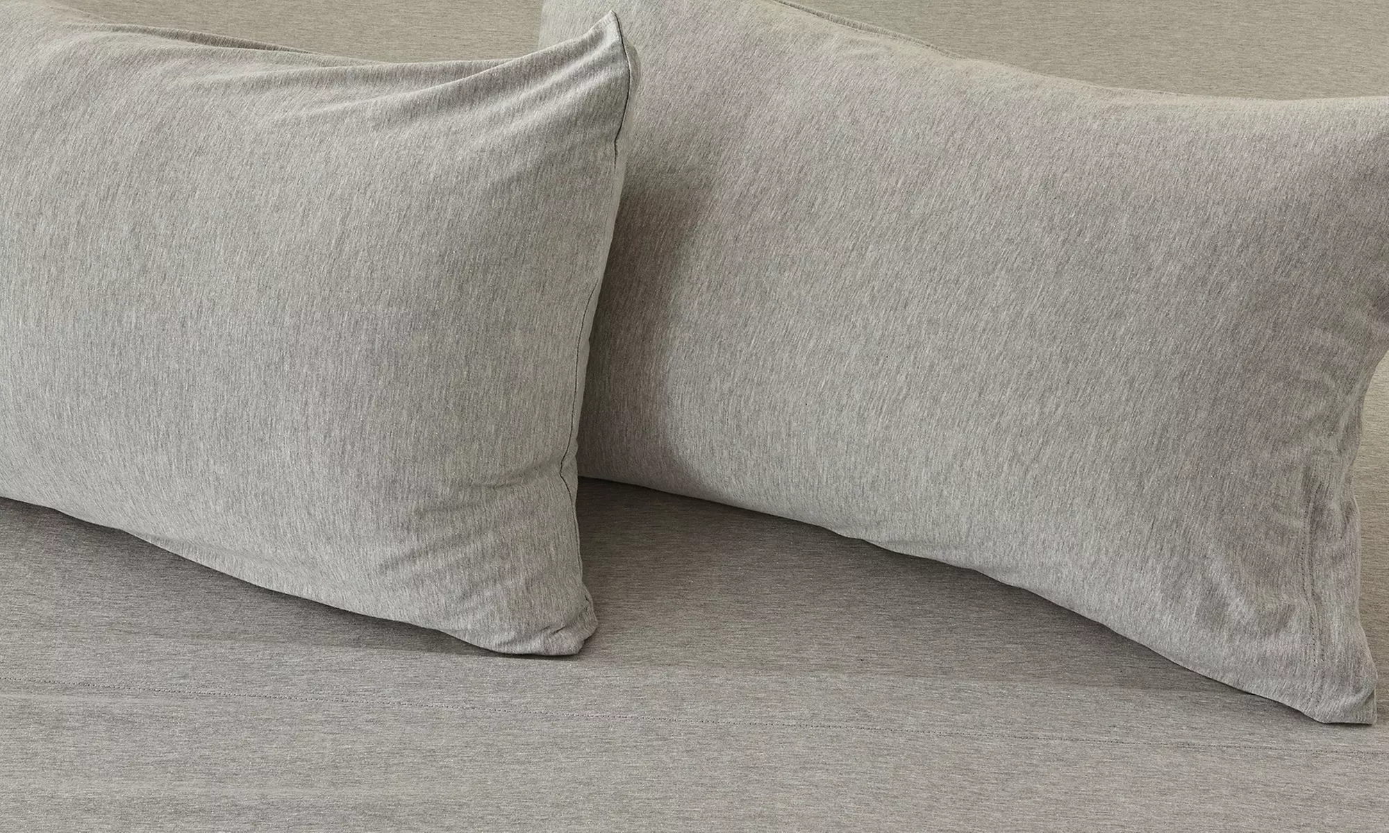 FreshFolds Ultra-Soft Cotton Heathered Melange Jersey Knit Sheet Set