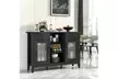 Costway Sideboard Buffet Cabinet with 2 Drawers 2 Doors 3 Open Compartments - Second Medium