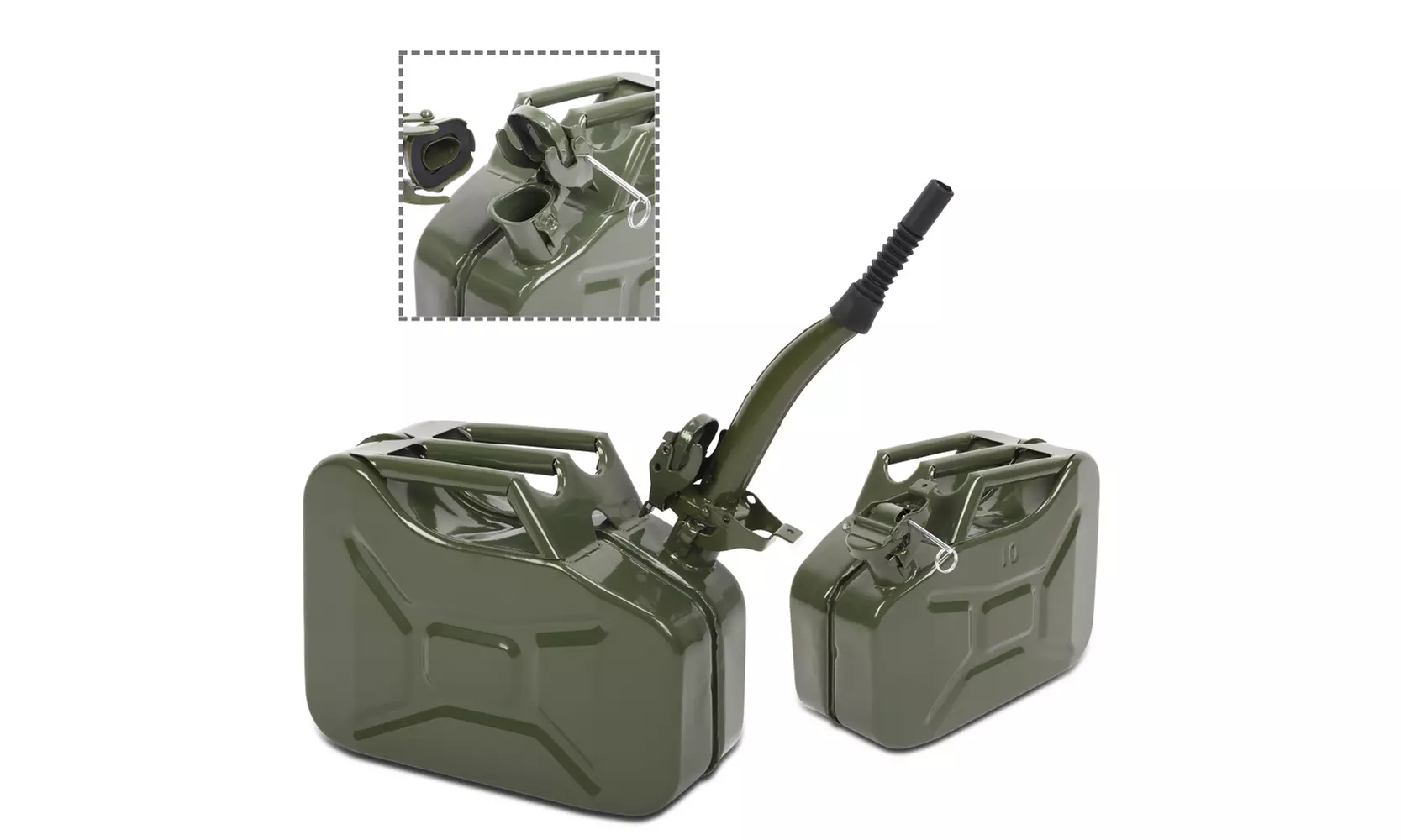 2.5 Gallon Portable Jerry Can, with Flexible Spout, for Emergency Backup - Primary Image