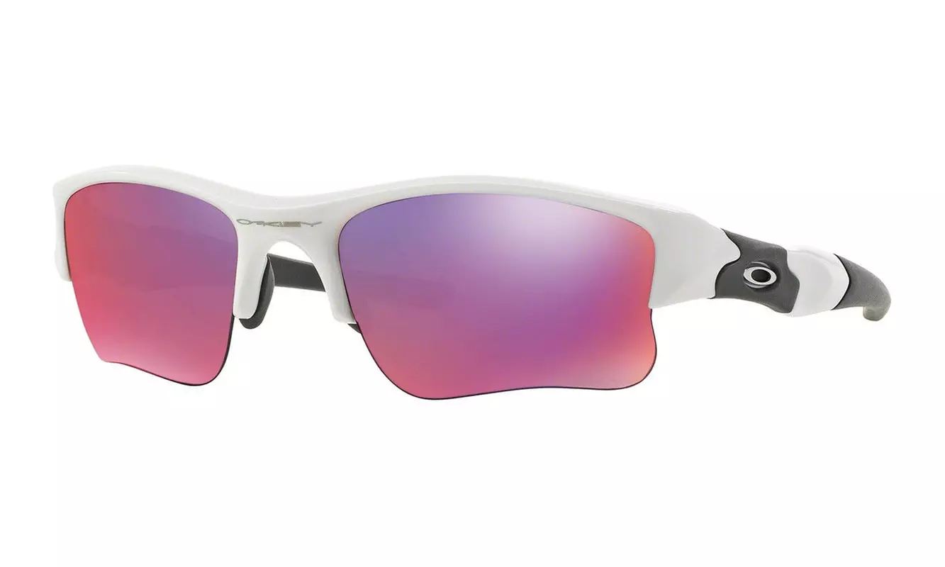 Oakley Flak Jacket XLJ Men Sunglasses Wraparound OO9009-07 White / Prizm Road - Primary Image