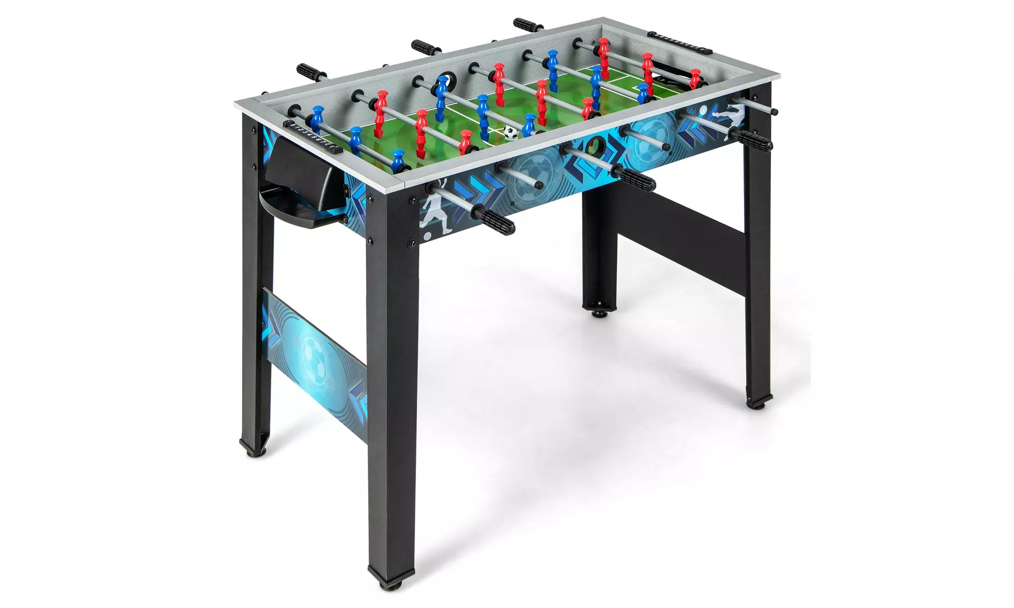 Foosball Table Game Set w/ 2 Footballs Smooth Handle 18 Realistic Players