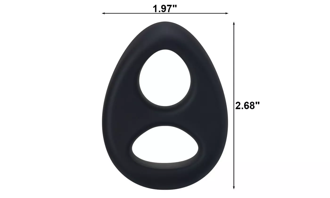 Silicone Prostate Massager Double C-Ring