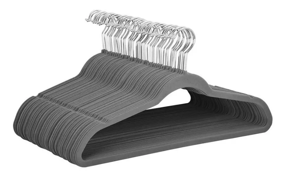 Velvet Non-Slip and Space Saving Hangers (25, 50, and 100 - pack) - Second Medium