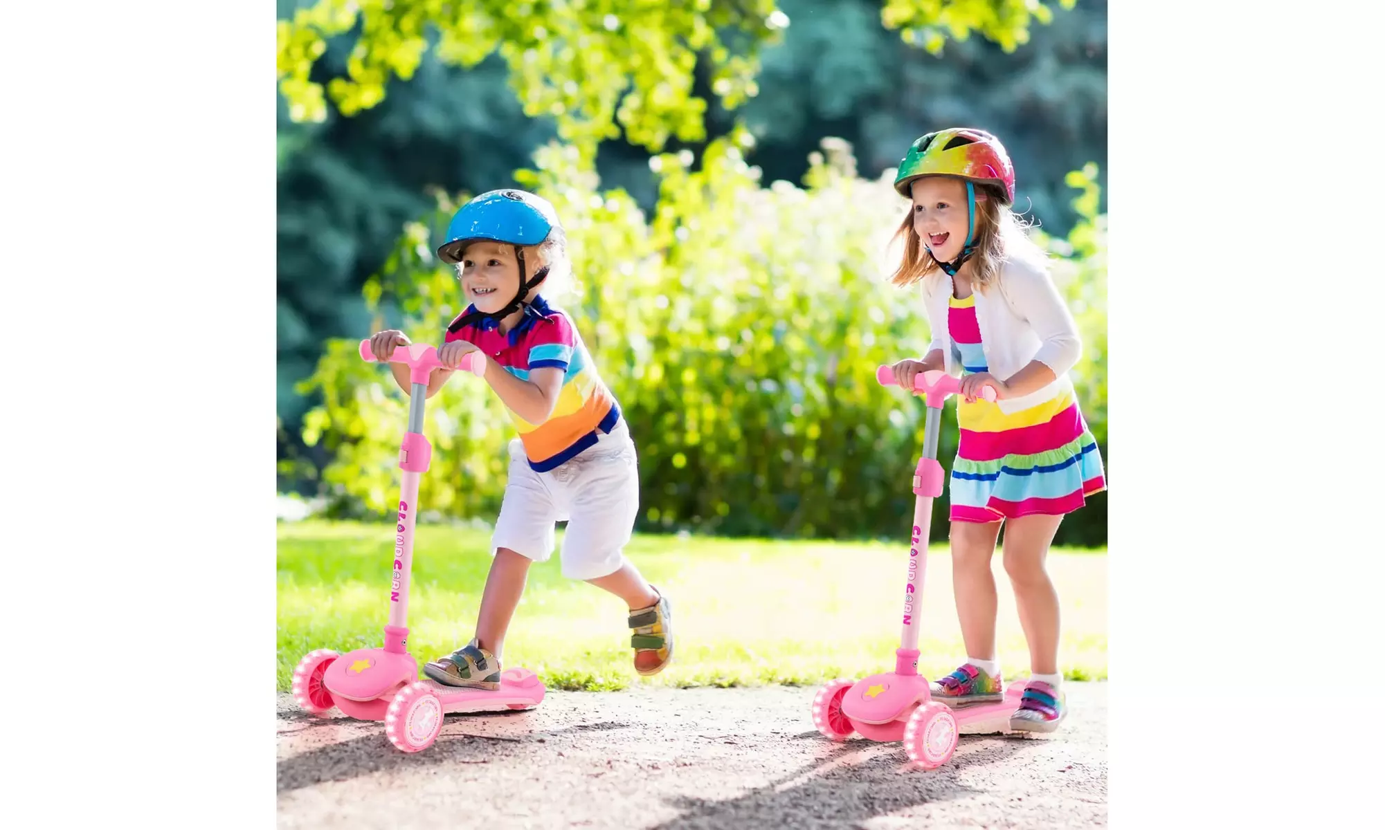 Costway 3-Wheel Kids Scooter Toddler Folding Balancing Kick Scooter