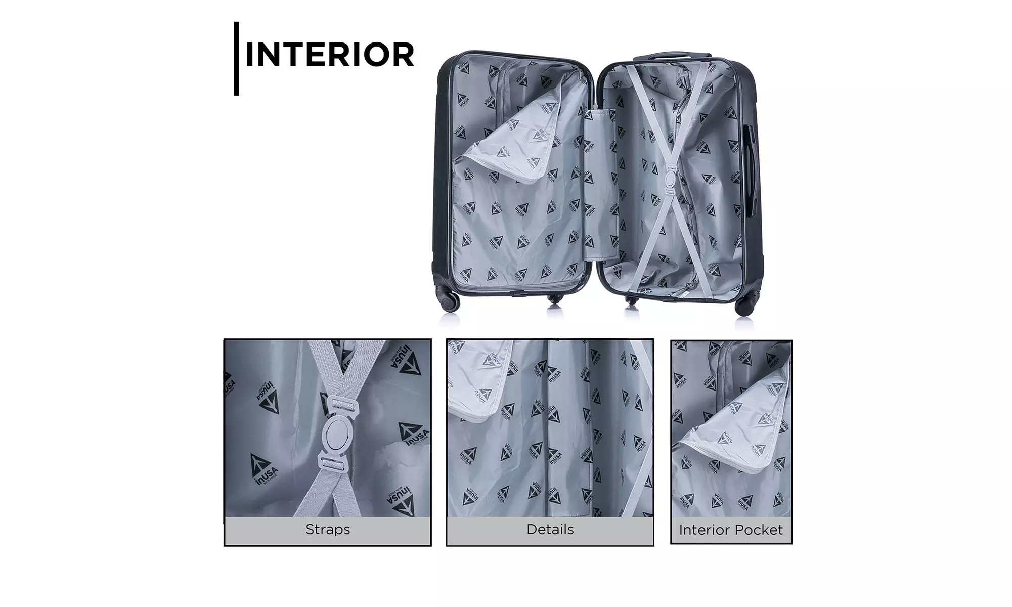 InUSA Pilot Lightweight Hardside Spinner Luggage
