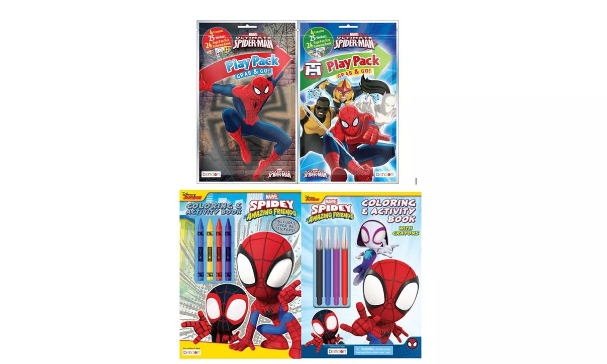 Spidey and His Amazing Friends 4-Pack Coloring Book and Activity Kit - Primary Image