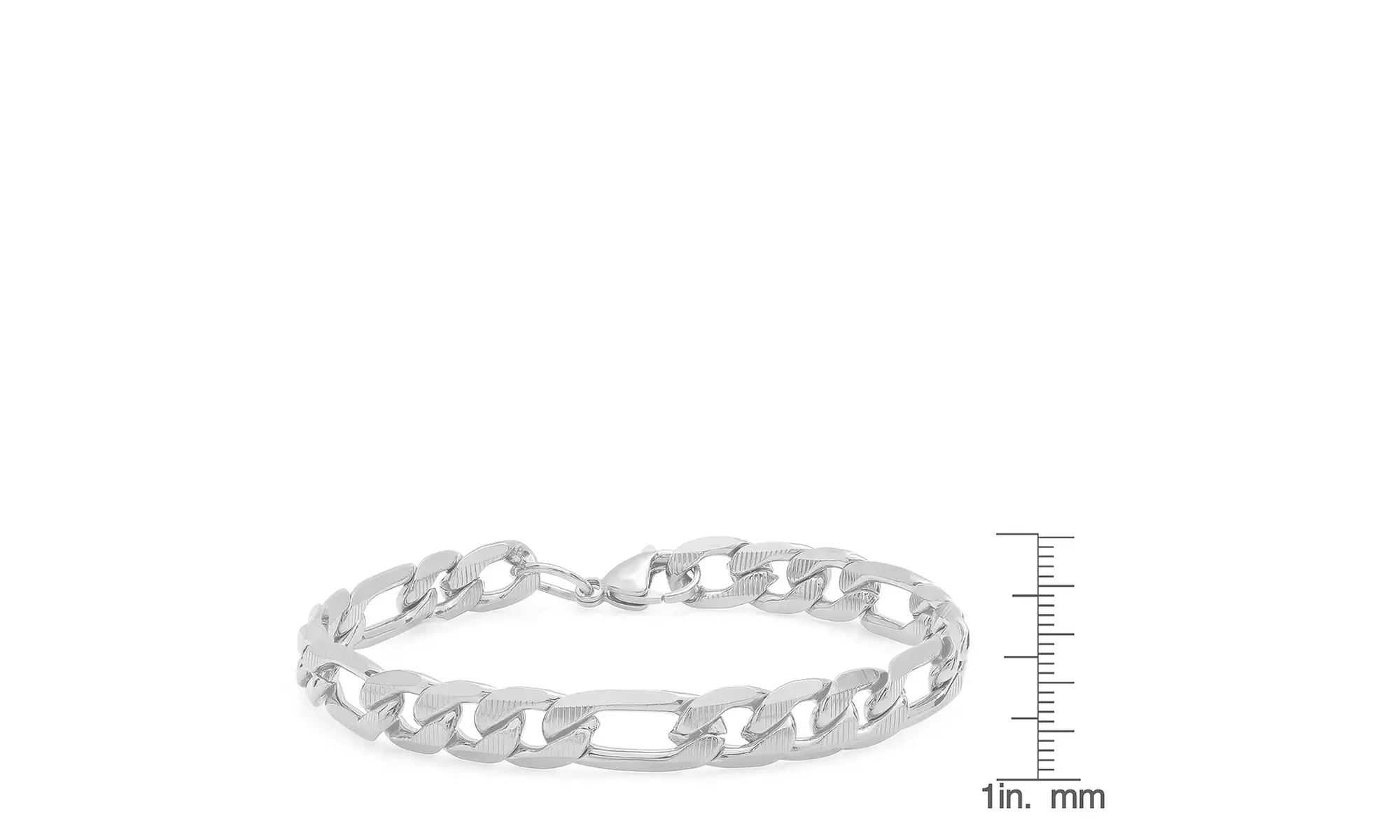 Men's Choice of Stainless Steel Figaro Necklace or Figaro Chain And Bracelet Set