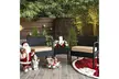 3 PC Rattan Wicker Furniture Table Chair Sofa Cushioned Patio Outdoor Gardening - Second Medium
