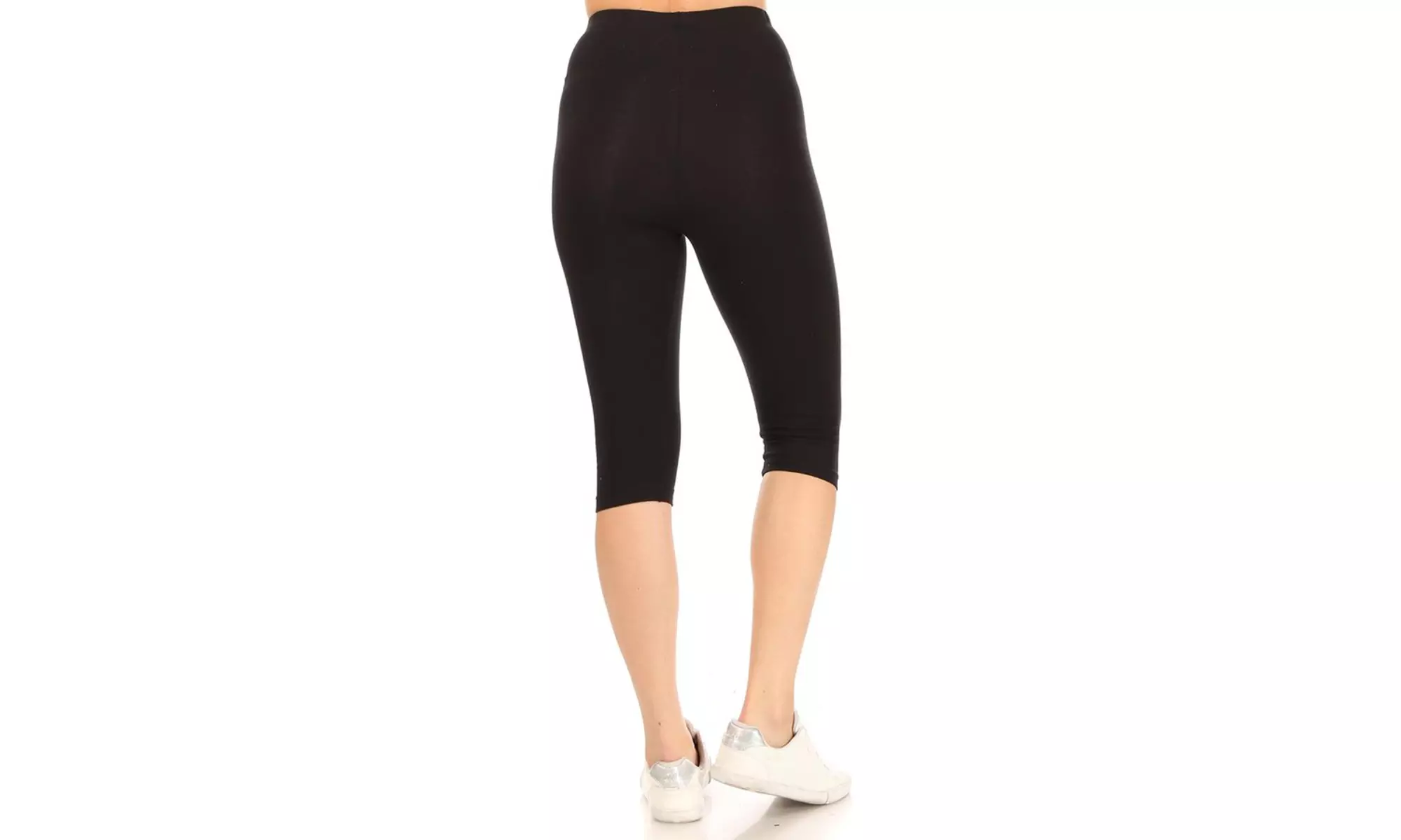 Women's Casual Solid Slim Running Yoga Capri Leggings (Pack of 3)