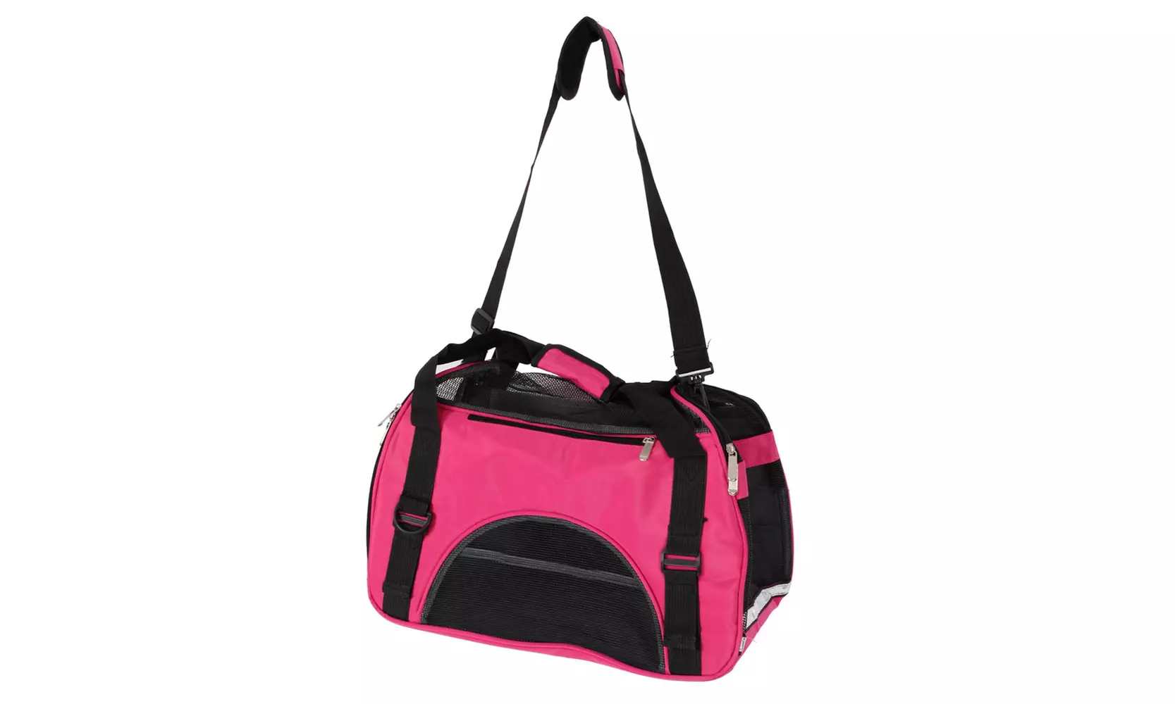 Hollow-out Portable Breathable Waterproof Pet Handbag Rose Red L - Primary Image