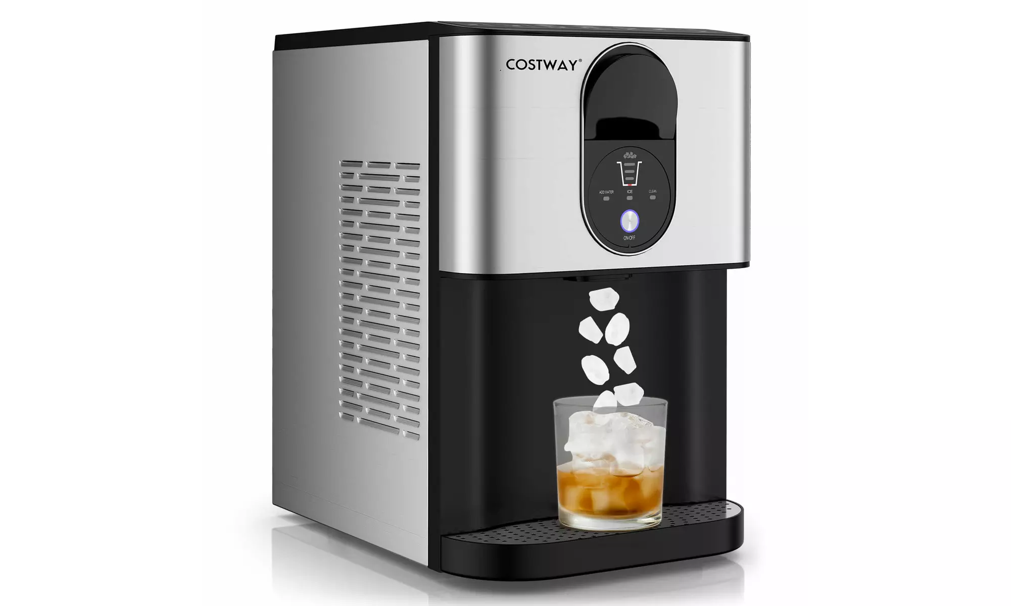 Costway 56 lbs/24 H Pebble Chewable Countertop Nugget Ice Maker
