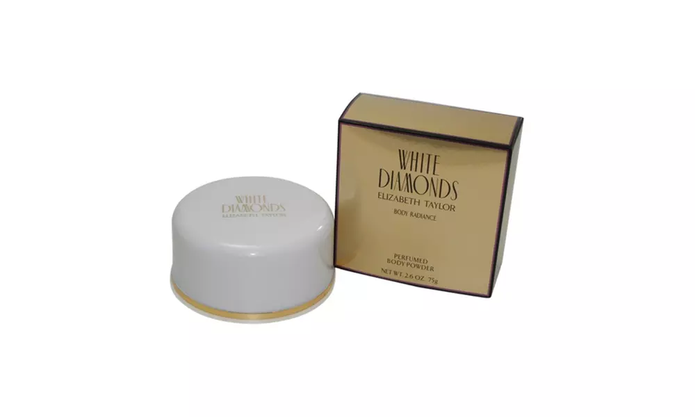 White Diamonds For Women  Elizabeth Taylor Body Powder With Puff 2.6oz