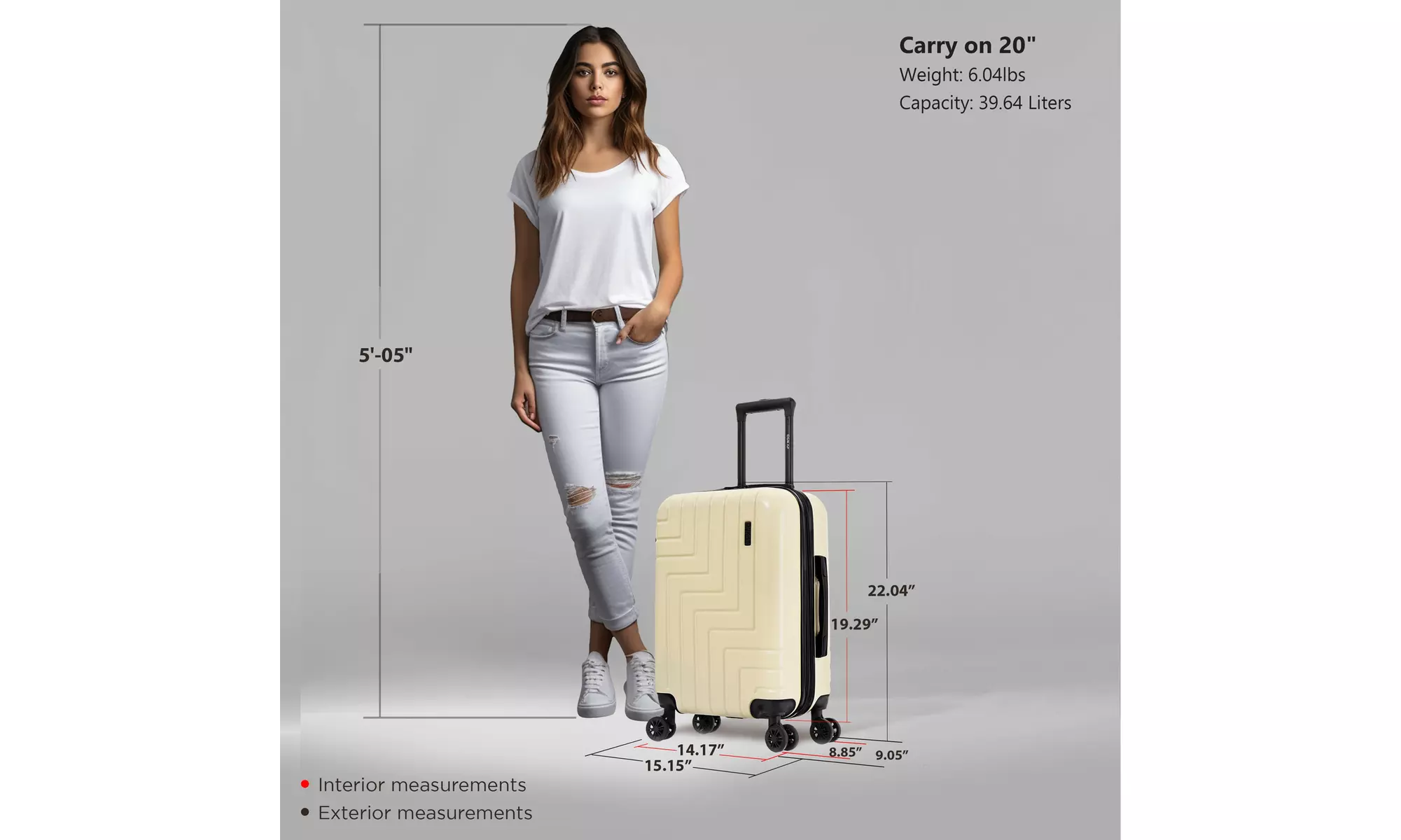 DUKAP Zahav Lightweight Hardside Spinner Luggage