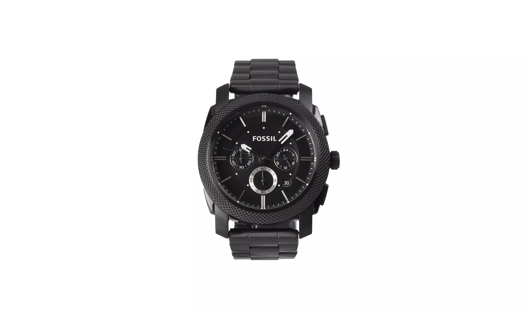 Fossil FS4552 Elegant Japanese Mvmt Machine Chronograph Black Stainless Watch - Primary Image