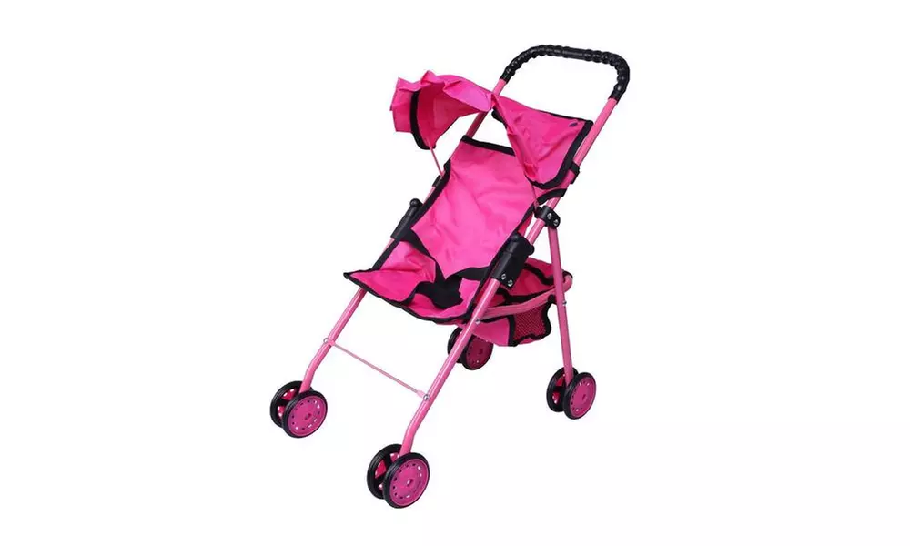 Precious Toys Doll Stroller with Black Handles & Hot Pink Frame - Primary Image