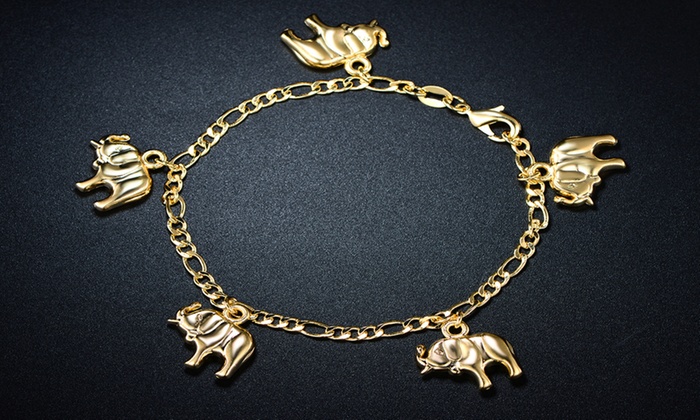 gold charm bracelet