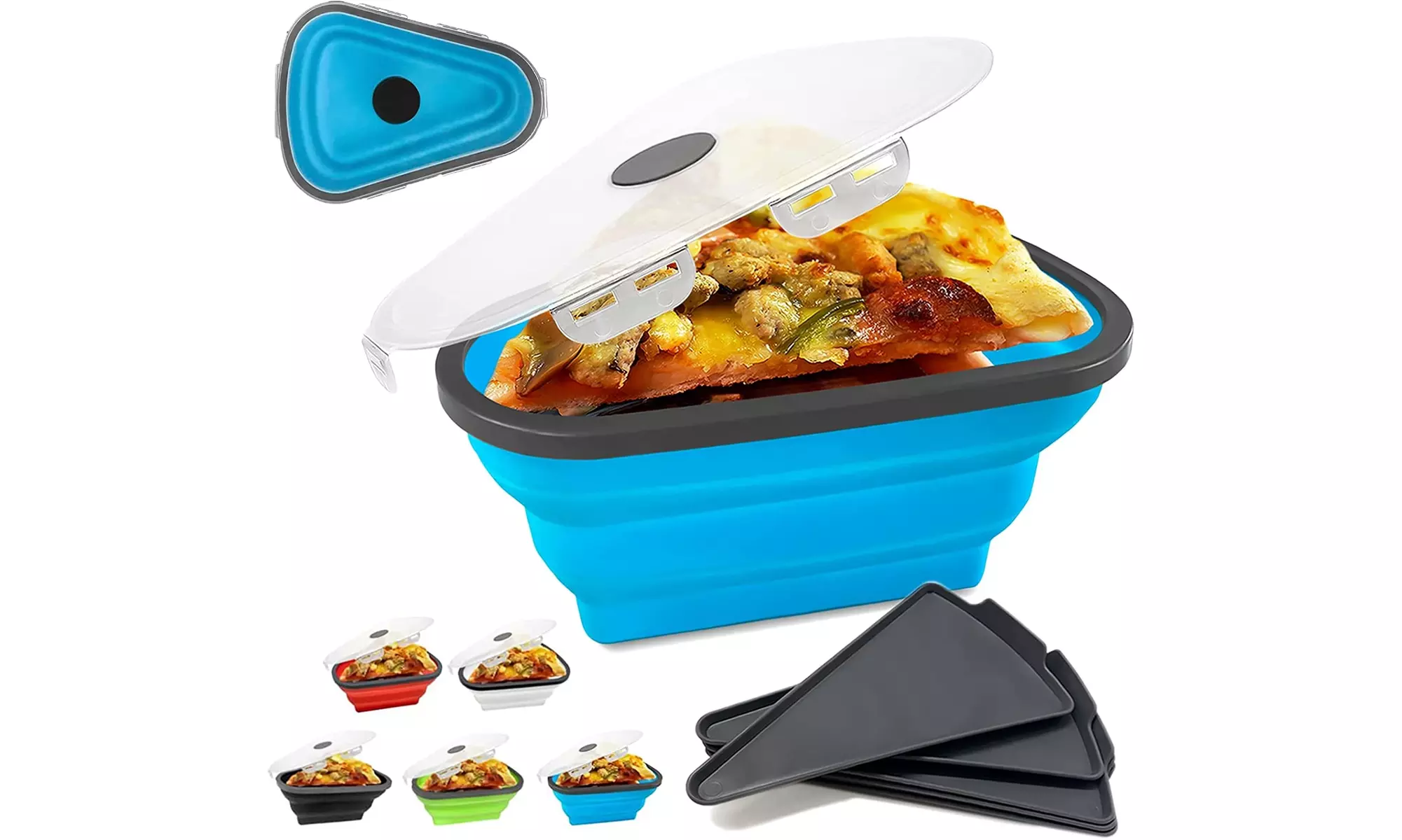 Pizza Storage Container, Reusable Pizza Box With Lids - Second Medium