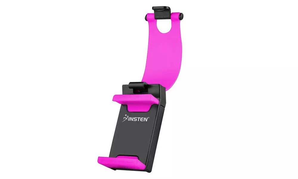Insten Universal Car Steering Wheel Phone Mount Holder Black/Hot Pink - Second Medium