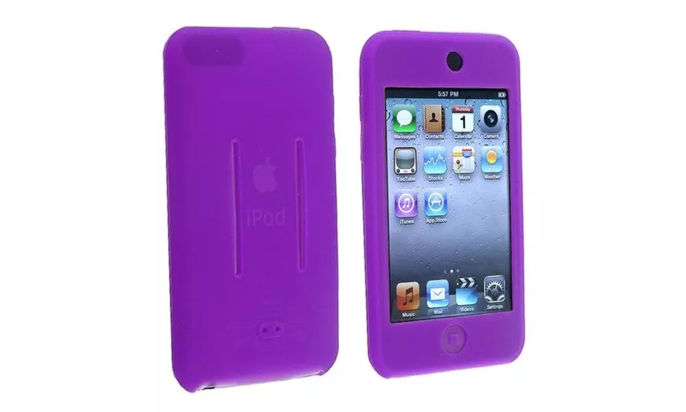 Insten Silicone Case For Apple iPod touch 1st, 2nd, 3rd Gen - Purple - Primary Image