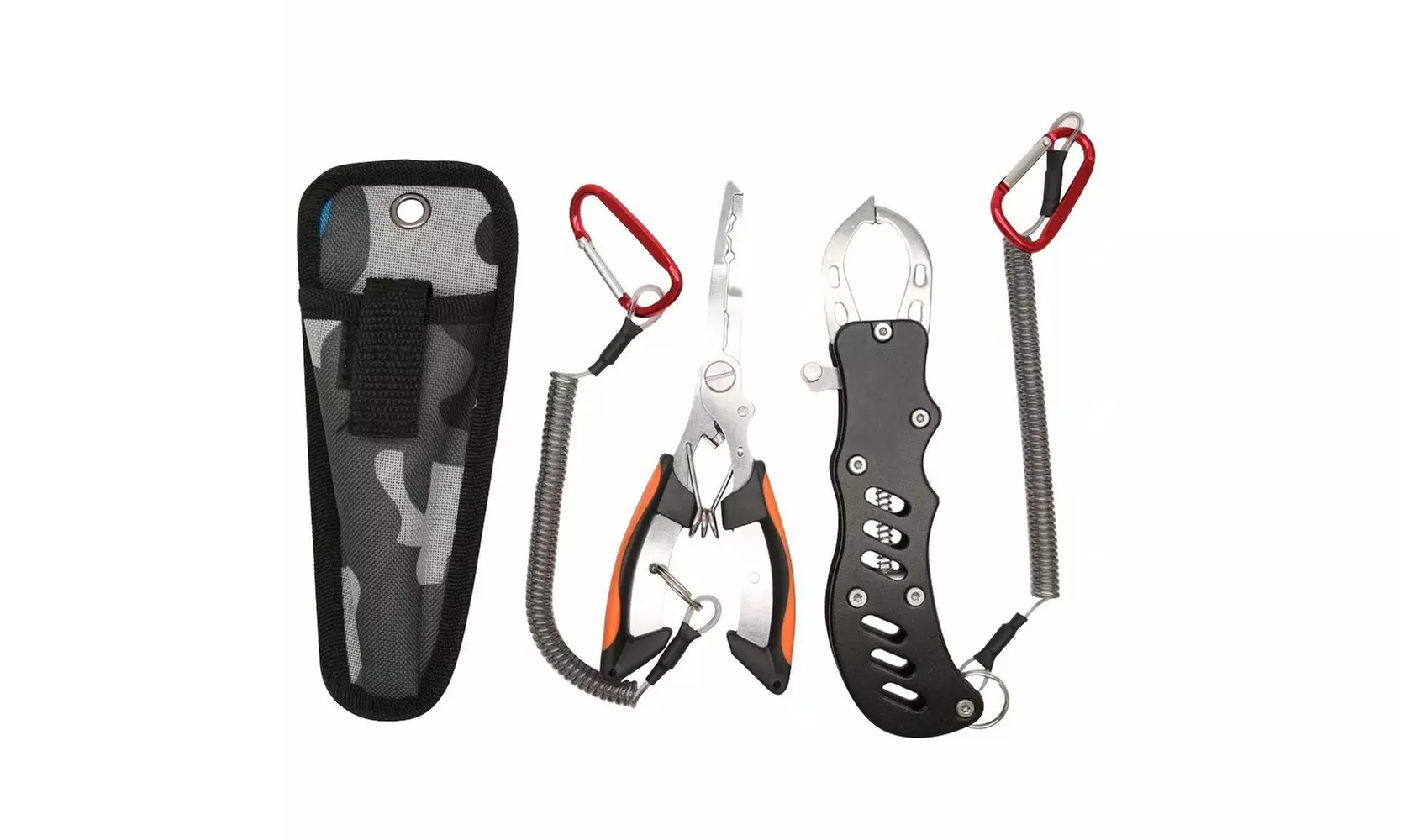 Fishing Pliers Aluminum Cutters Split Ring Pliers Hook Remover Fish Holder Kit - Primary Image