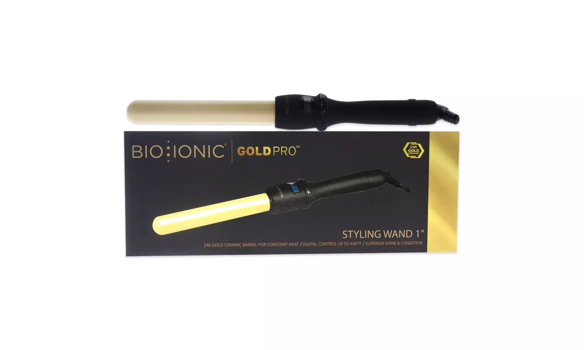 Bio Ionic Gold Pro Styling Wand - Z-GPT-CW-1.0 For Women 1 Inch Curling Iron - Primary Image