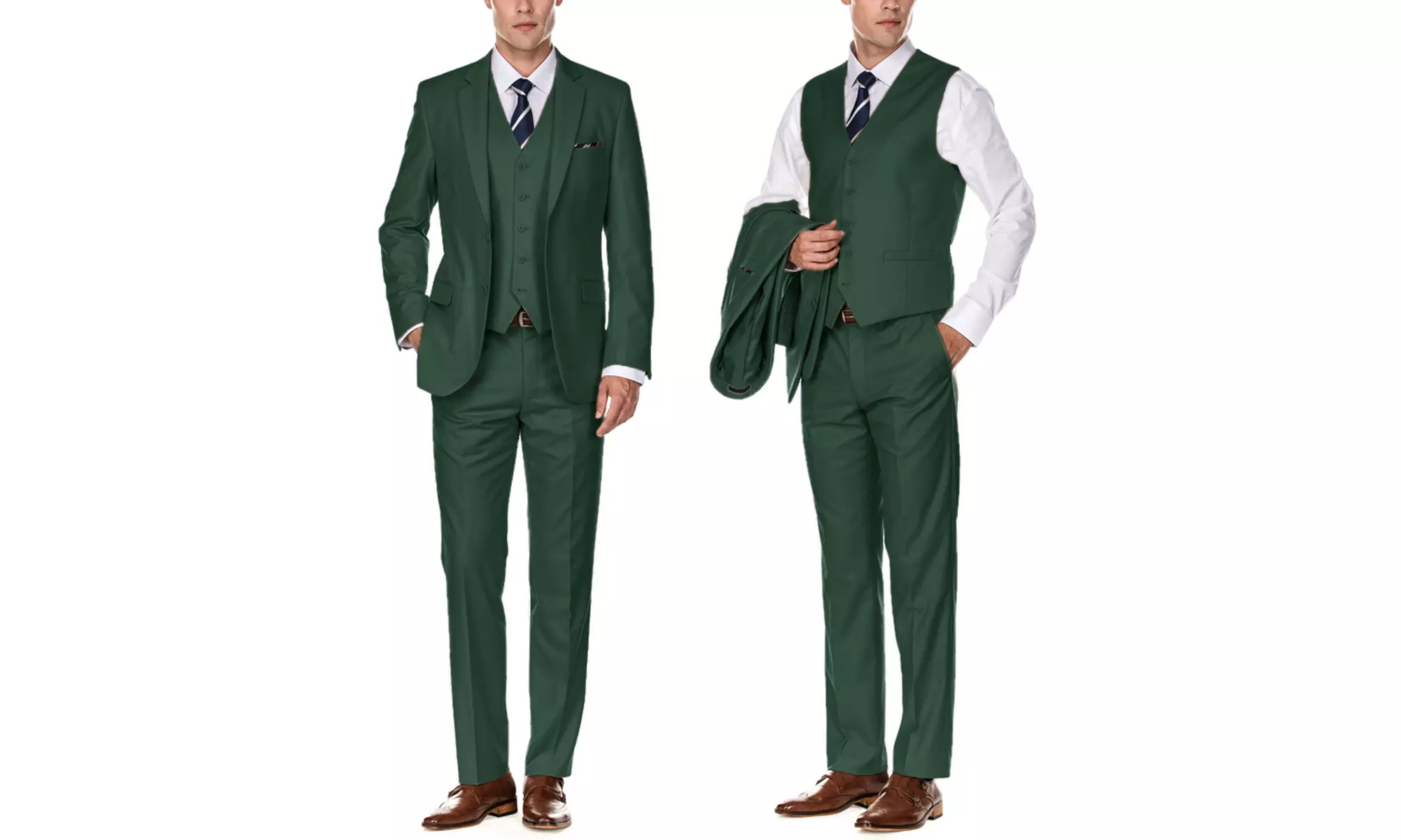 Men's Premium Slim Fit 3PC Suits (Lt beige, Hunter green, Copper)