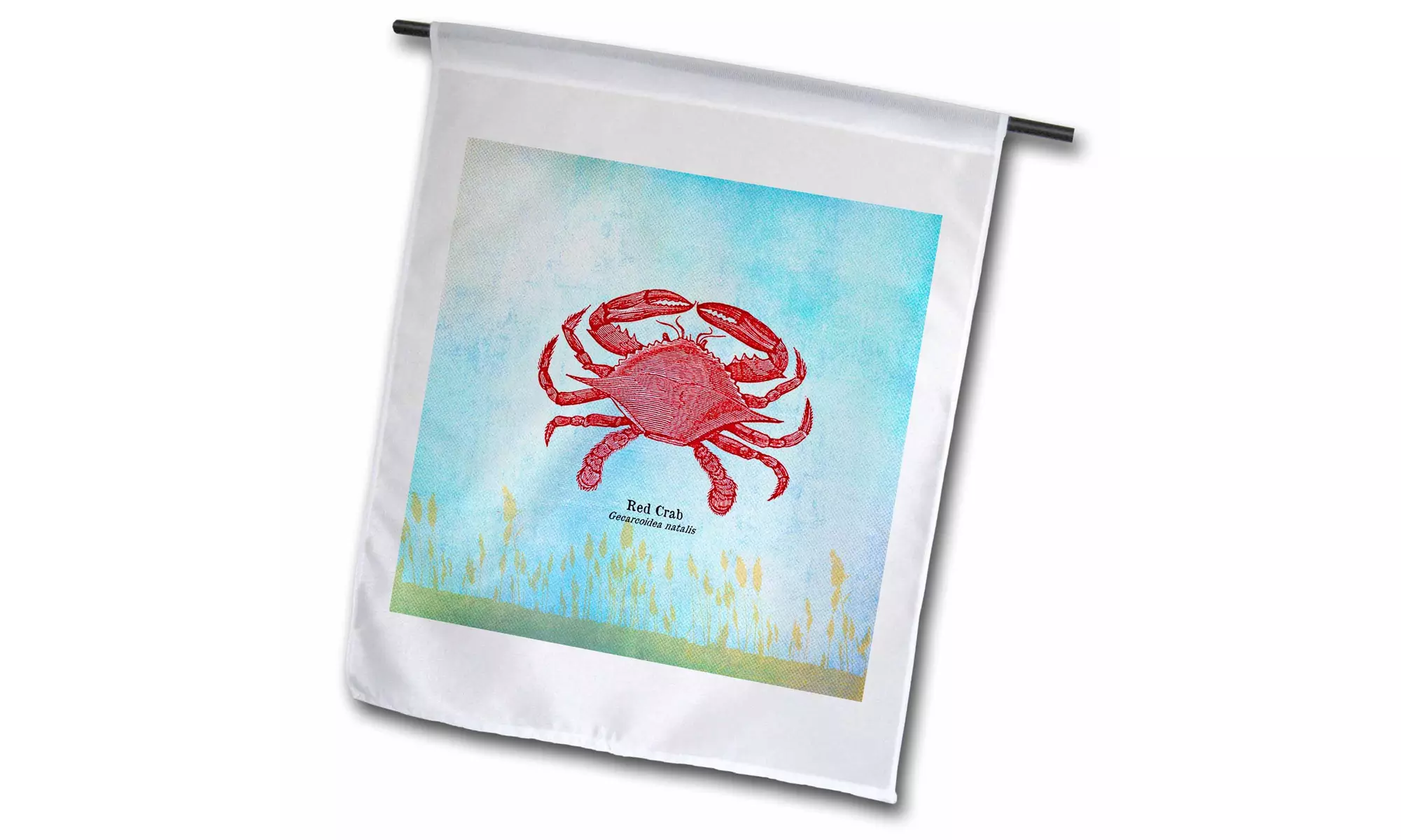  Garden Flag Red Crab- Seafood- Beach Theme Art - 12 by 18-inches  - Second Medium