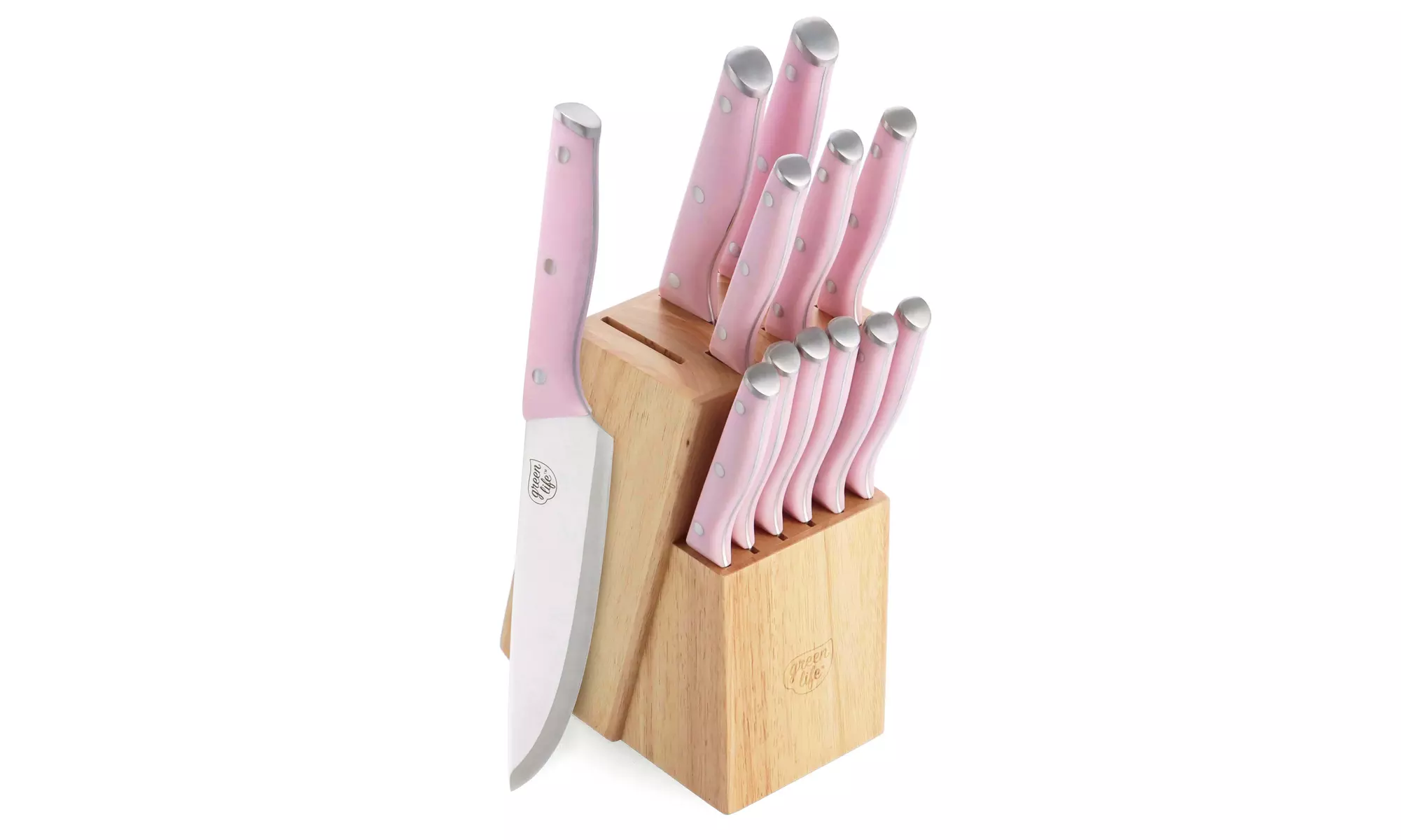 GreenLife Stainless Steel 13 Piece Knife Block Cutlery Set - Primary Image
