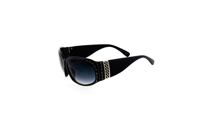 Image 2: MLC Eyewear Nova Crystal Gemmed Rhinestone Sunglasses