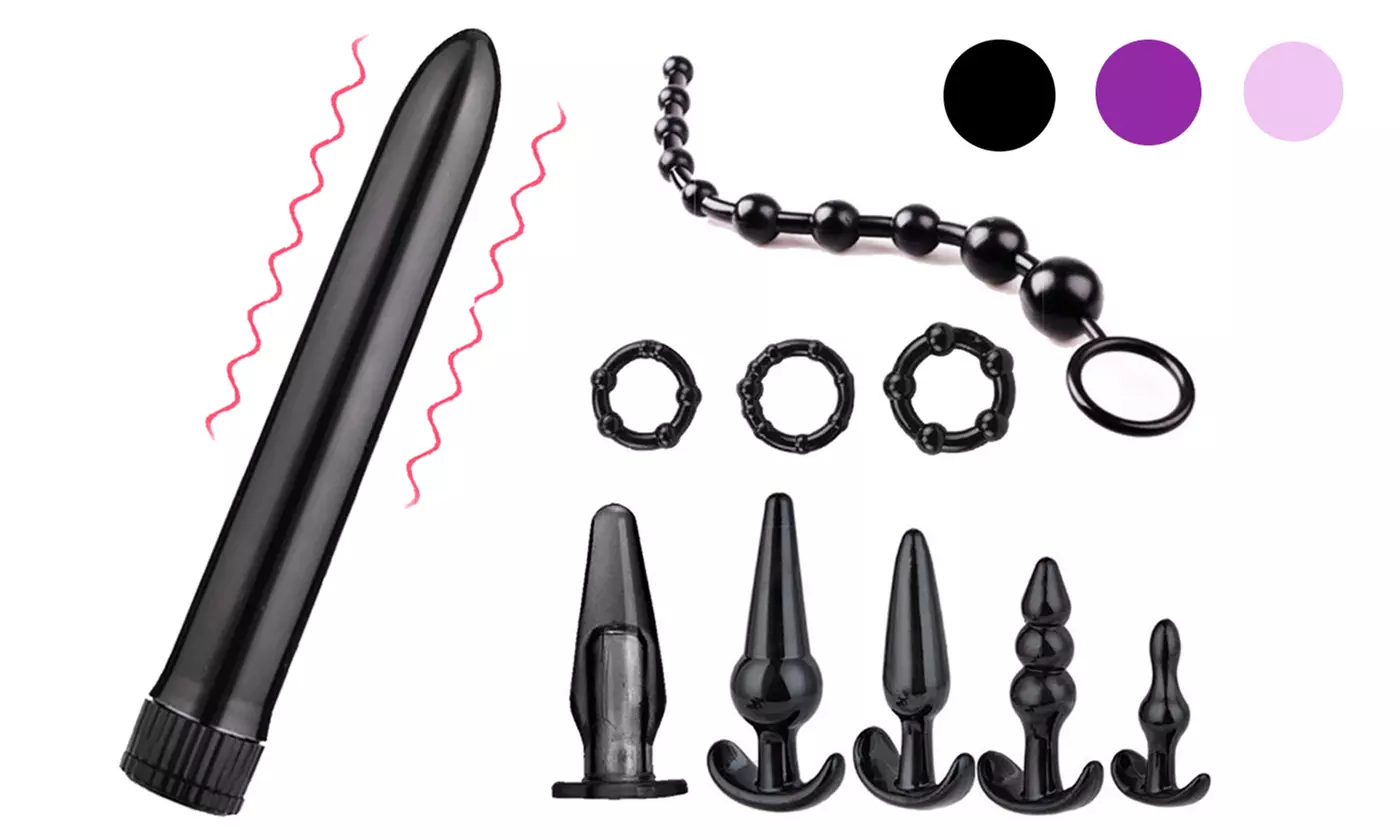 10Pcs Vibrator Anal Plug Kit Stimulator Massager Sex Toy