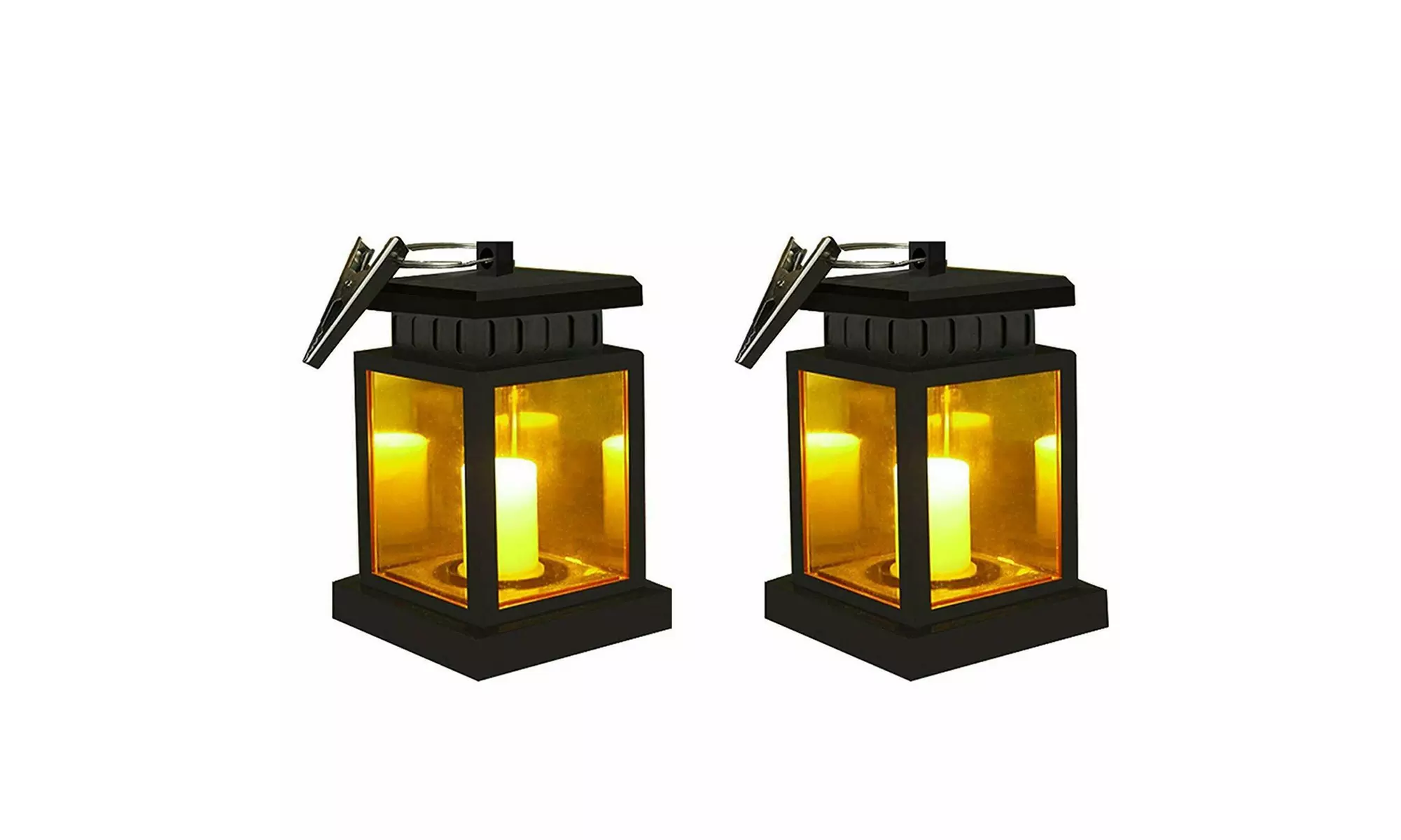 Solar Lights Outdoor Flameless Candles Lantern Waterproof Garden Hanging Lights