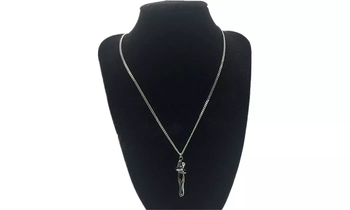 Two Lovers Affectionate Hug Necklace for Couples