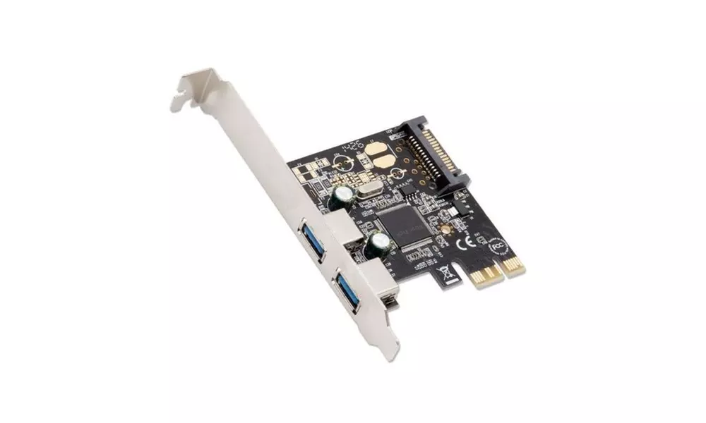 Syba 2-Port USB 3.0 PCI-Express Card x1 Etron Chipset EJ168A - Primary Image