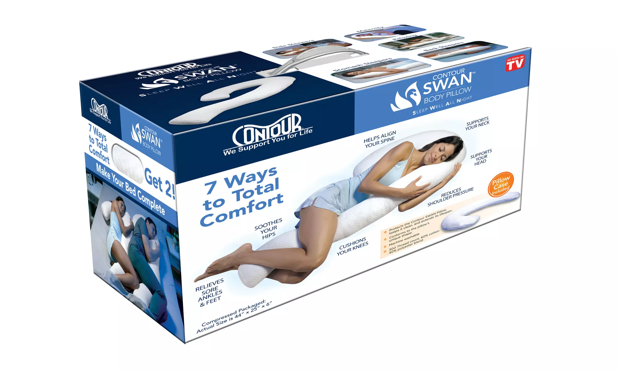 Swan Body Pillow - Primary Image