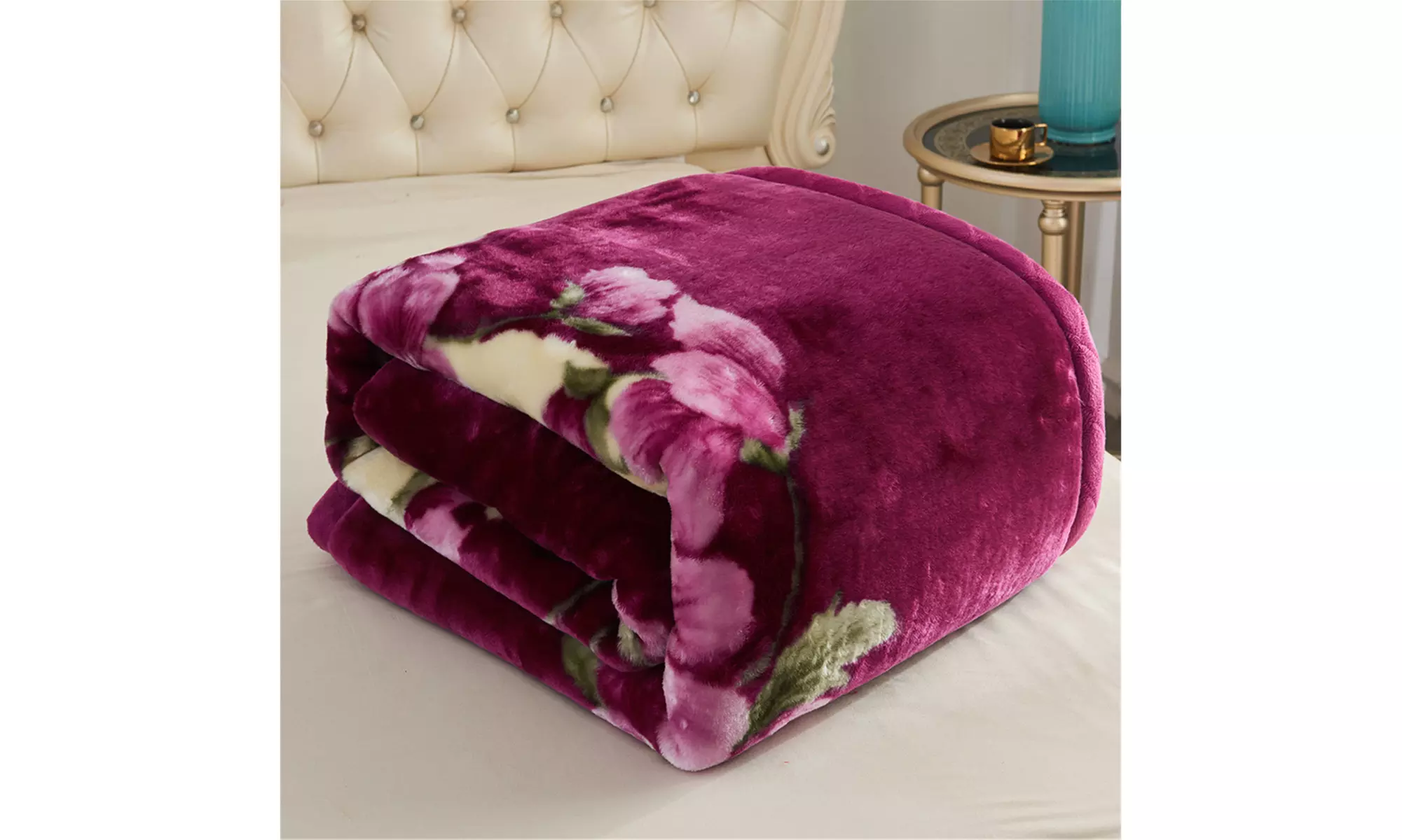 JML Heavy Fleece Blanket,2 Ply Printed Bed Blanket For King Size,85"x93",10Lb
