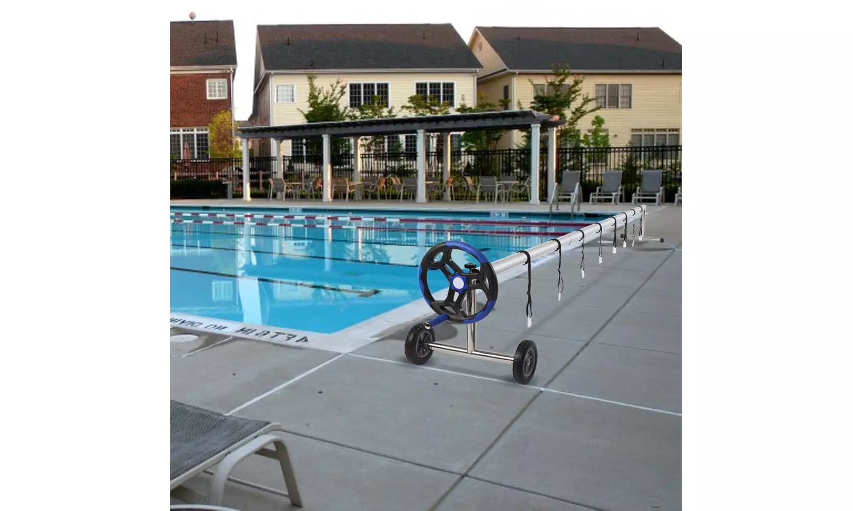 18 Ft Aluminum Inground Solar Cover Swimming Pool Cover Reel - Primary Image