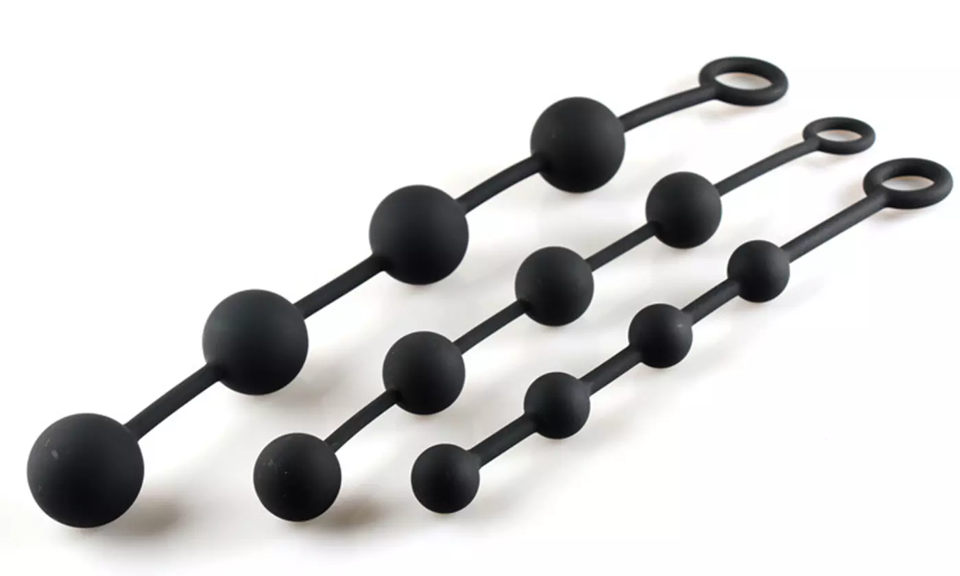 Silicone Anal Beads  Play Pull Ring Ball Sex Toy - Primary Image