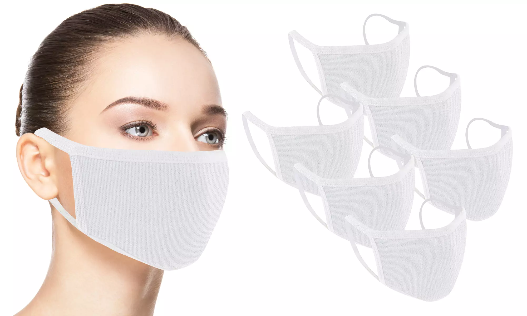 Cotton Washable Non-Medical Face Masks with Comfortable Strap (6-Pack) 