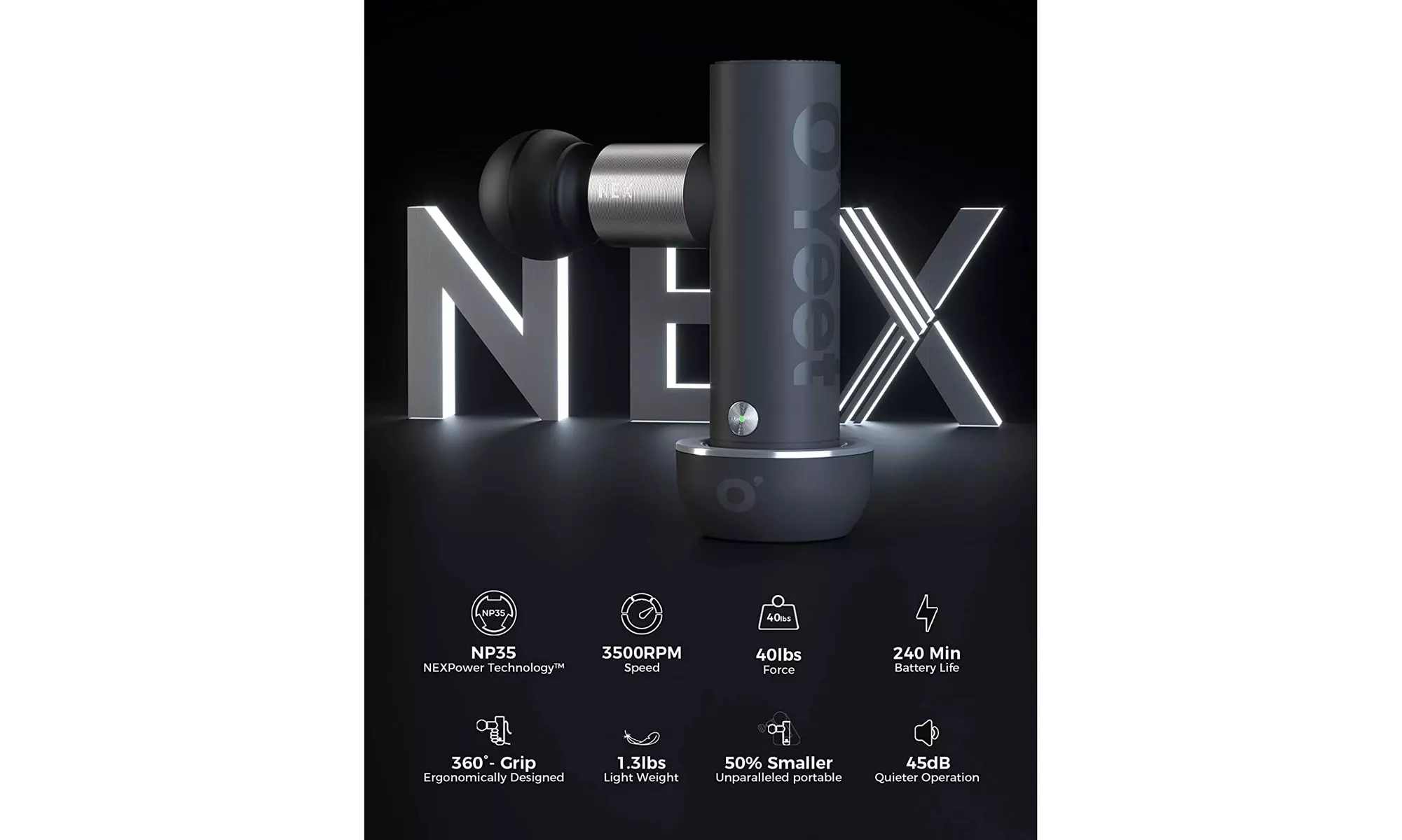 OYeet Massage Gun, Deep Tissue Percussion Massage Gun for Athletes, Pain Relief  - Primary Image