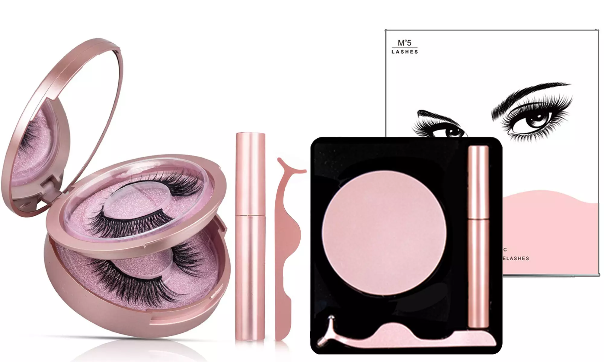 Magnetic Eyelashes with Eyeliner Kit (10, 5, 3, 2-Pairs Lashes) - Second Medium