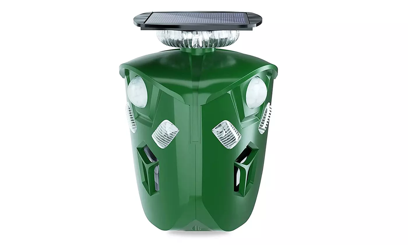 LakeForest 360-Degree Ultrasonic Animal Repeller Pest Deterrent with LED Lights