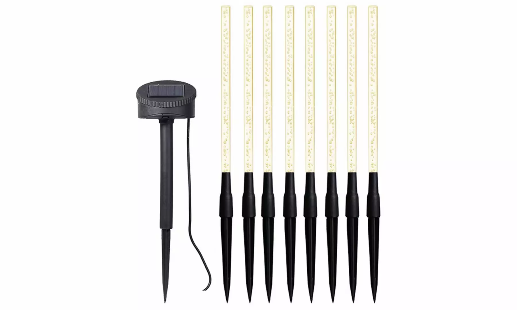 8 in 1 Outdoor Solar Tube Lights String Multicolor Solar Powered Stick Lights - Second Medium