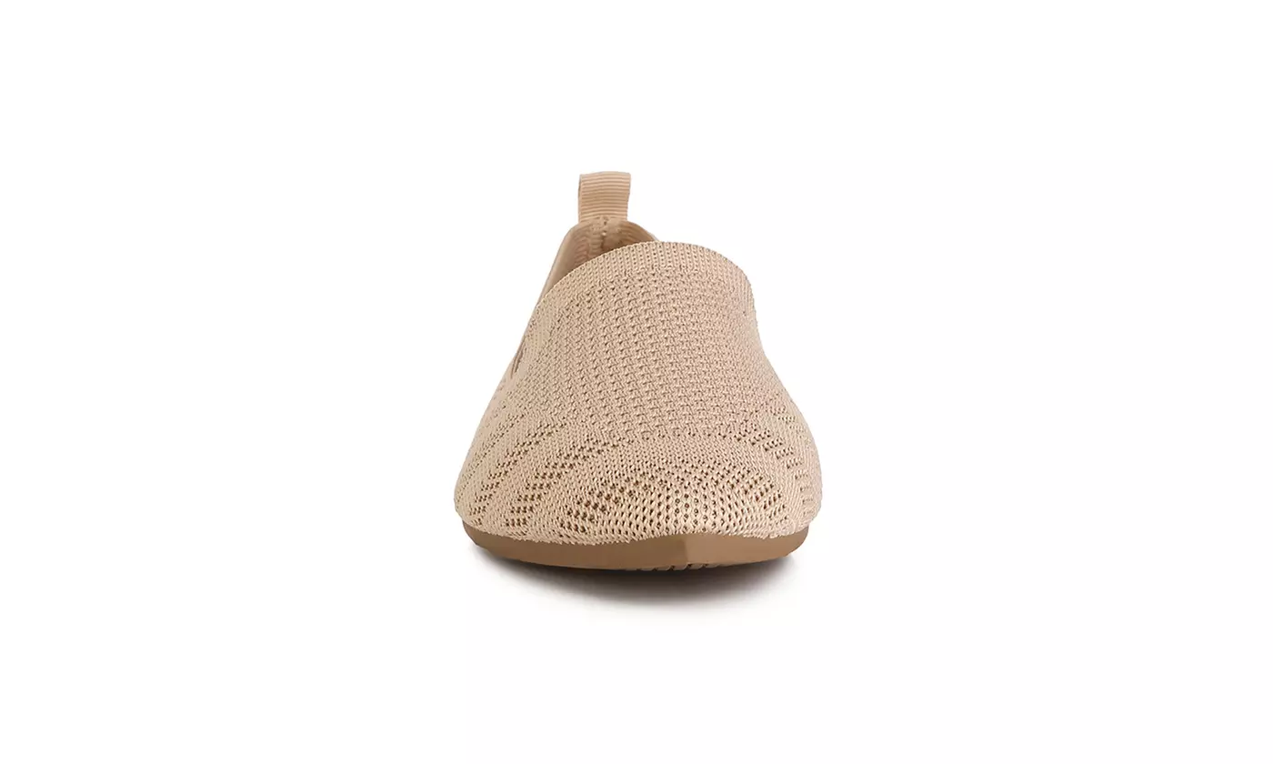 London Rag Akili Knit Textile Solid Flats
